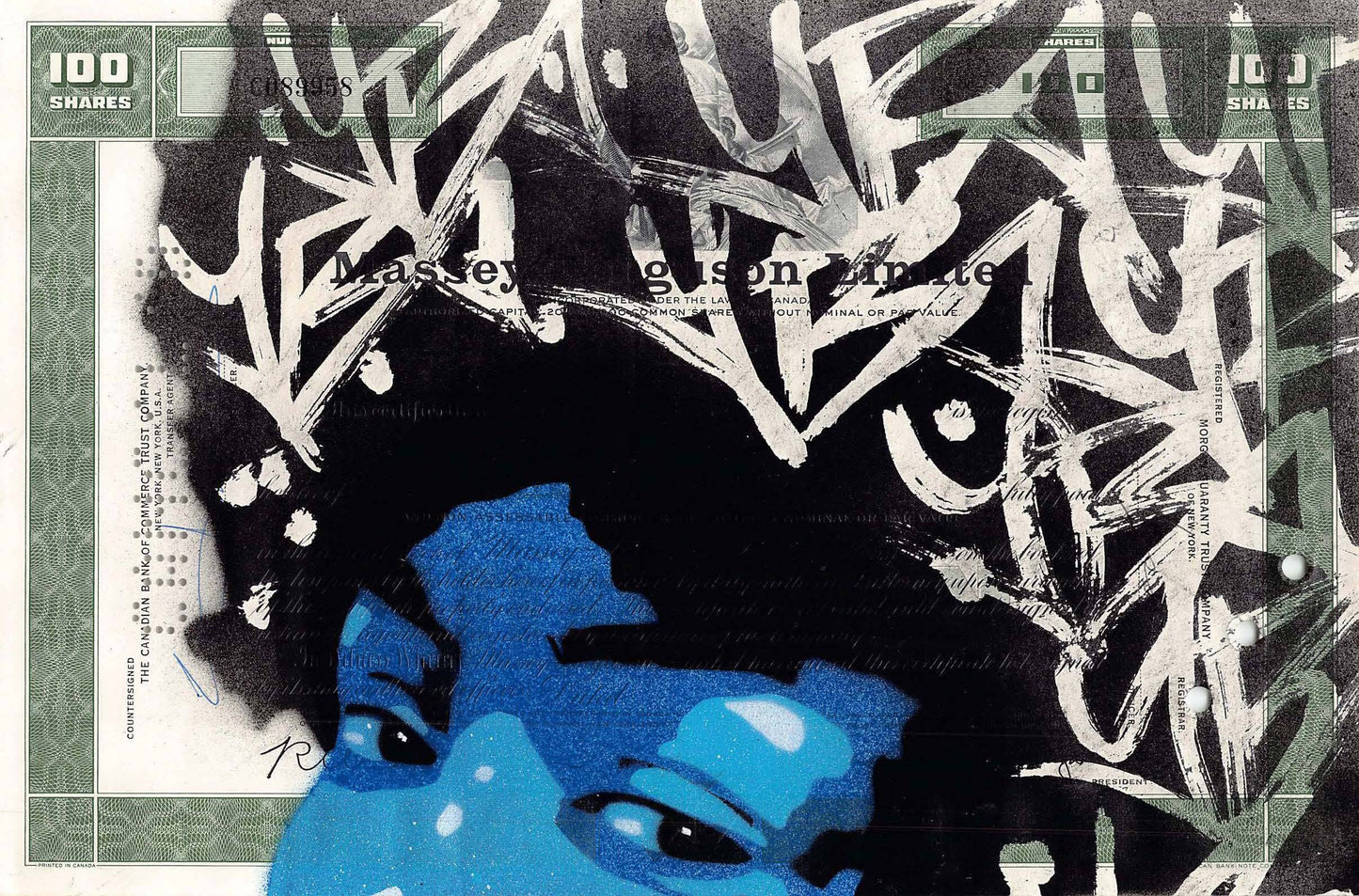 Blue Afro by Yoann Bonneville - Signature Fine Art