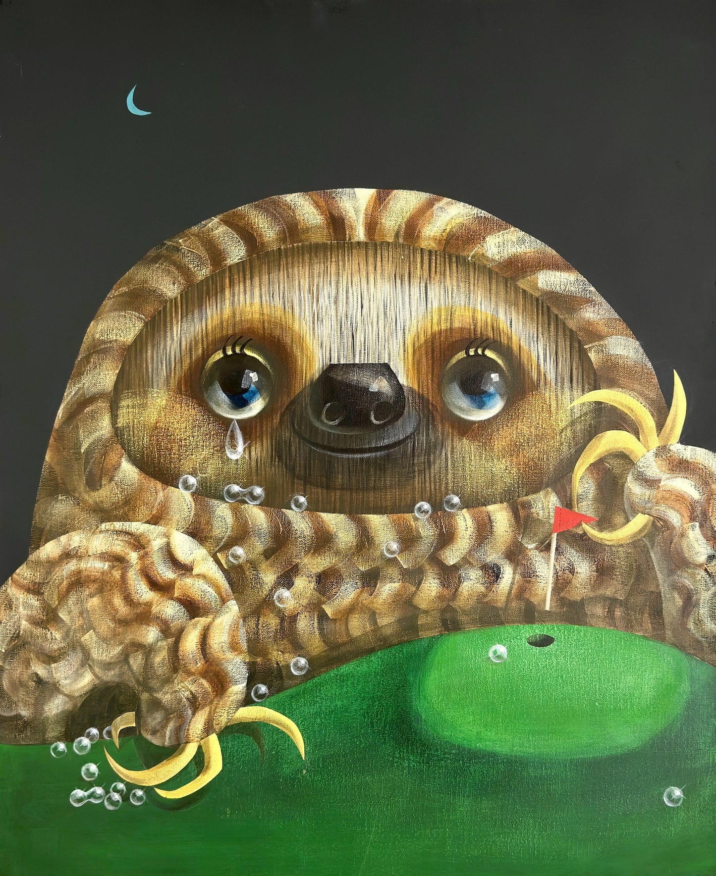 Hole-in-one at night by Akio Harada by Akio Harada - Signature Fine Art