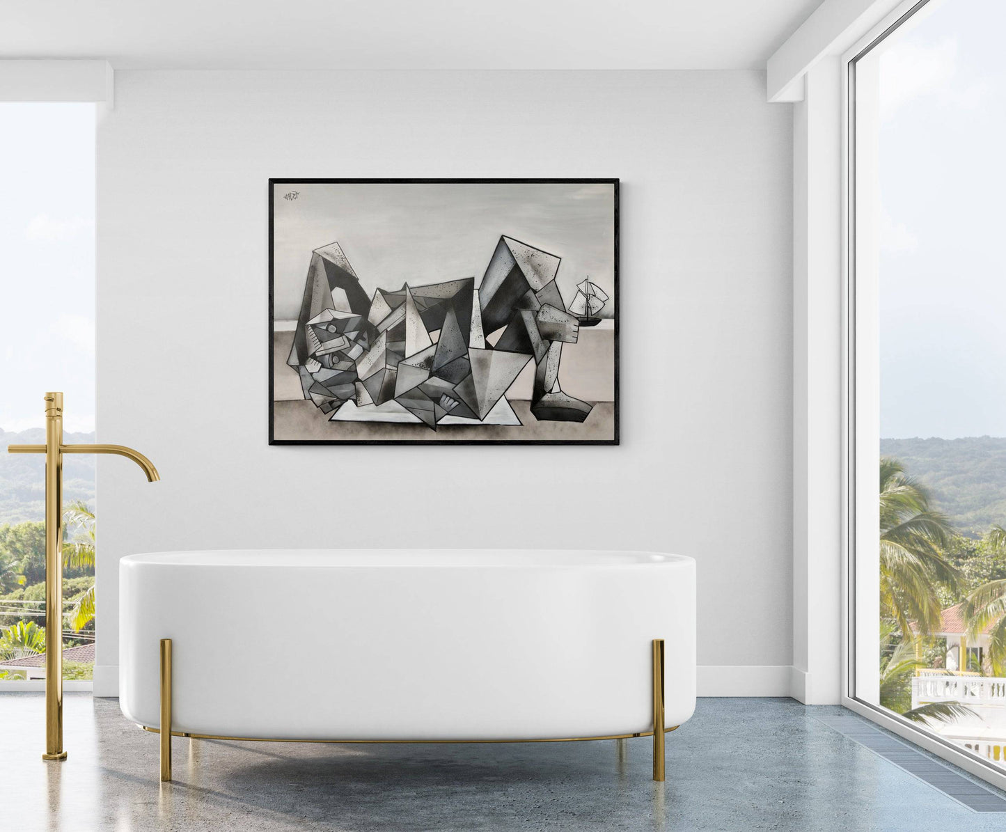 La Baigneuse (original painting) by Aket - Signature Fine Art