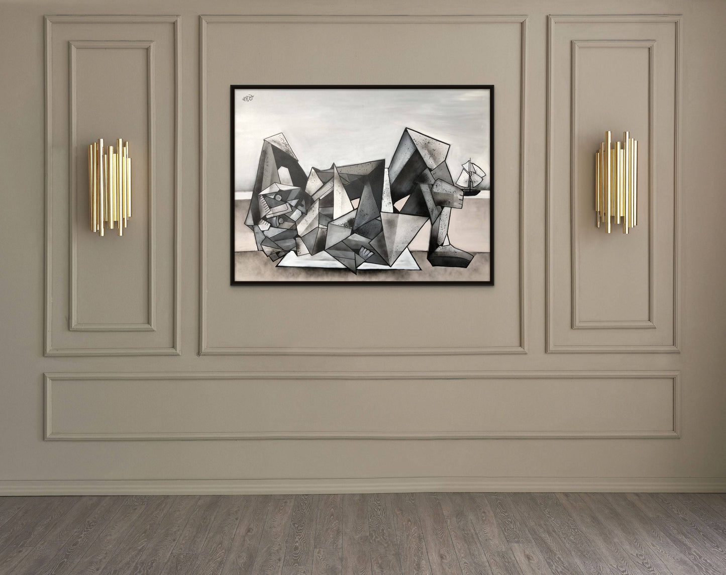 La Baigneuse (original painting) by Aket - Signature Fine Art