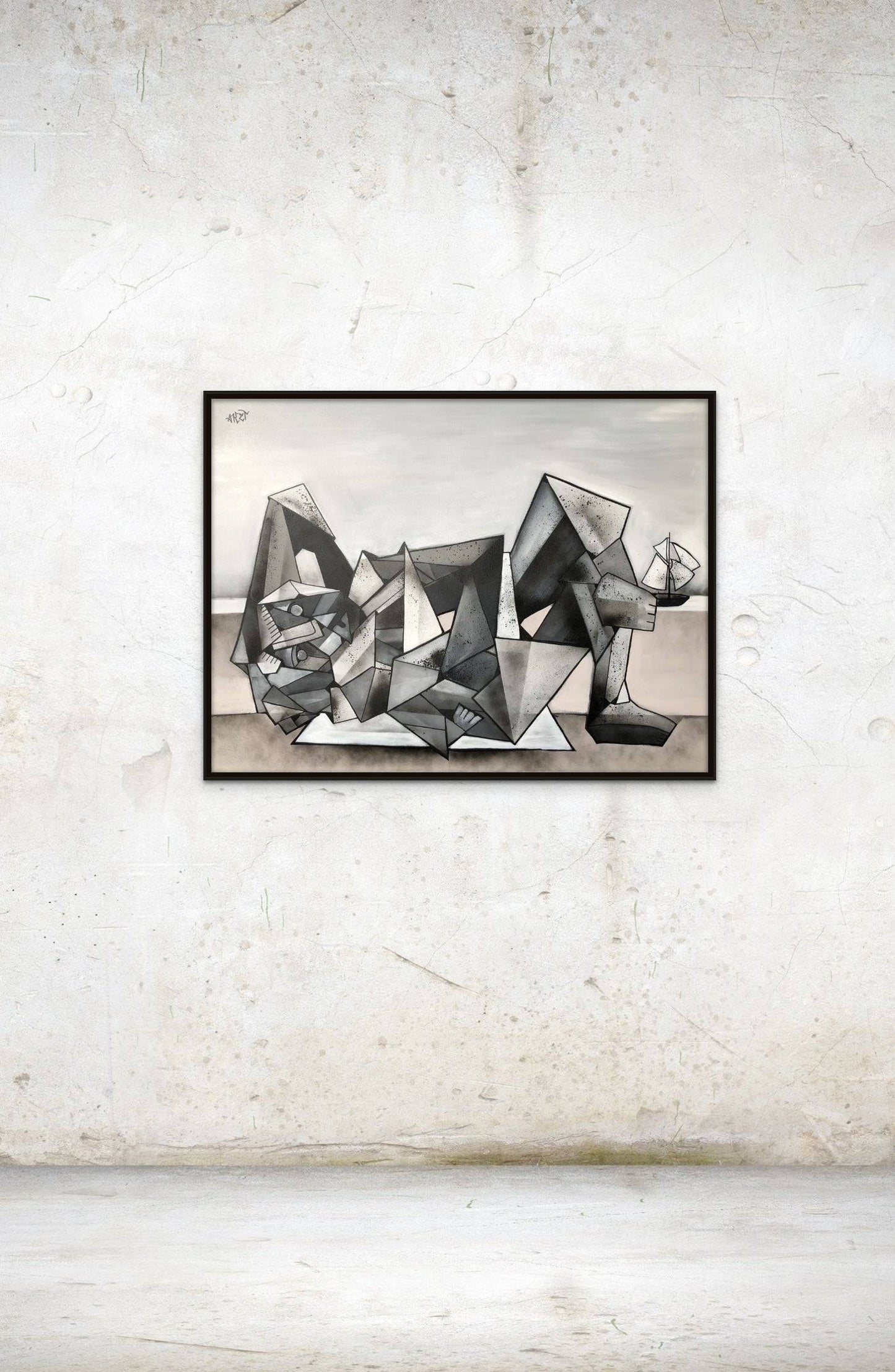 La Baigneuse (original painting) by Aket - Signature Fine Art