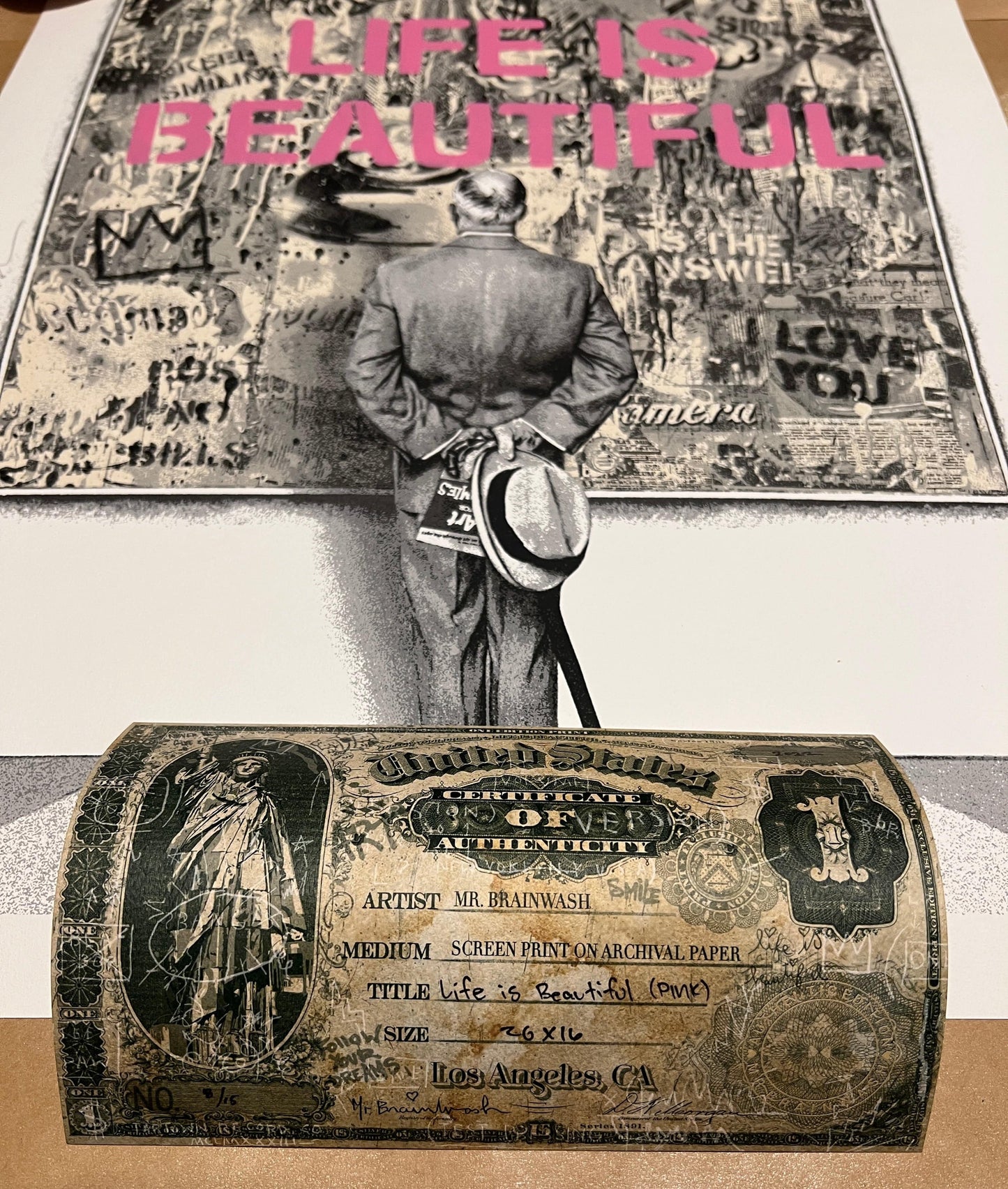 Street Connoisseur
 (Screen print on paper) by Mr. Brainwash - Signature Fine Art