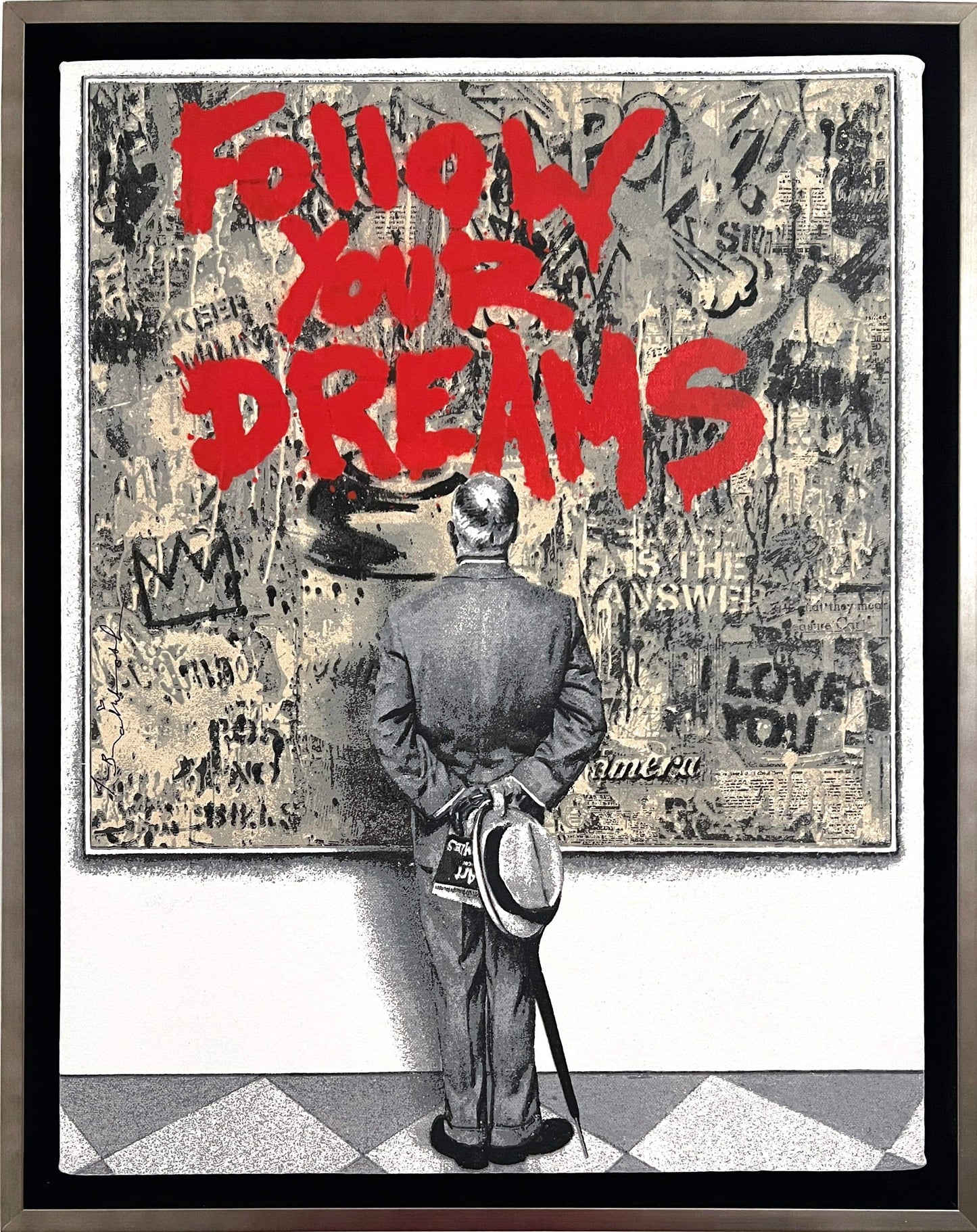 Street Connoisseur
 (Screen print on canvas) by Mr. Brainwash - Signature Fine Art