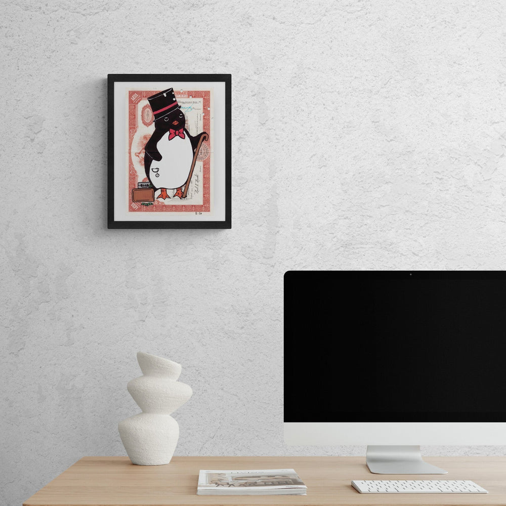 Banker Penguino by Eva Goubin (Official Limited Edition Print) by Eva Goubin - Signature Fine Art