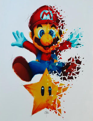 Super Mario Star by Sabrina Beretta (Official Limited Edition Print) by Sabrina Beretta - Signature Fine Art