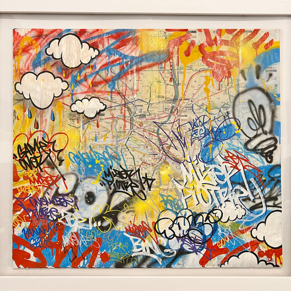 Panam Gros (Mixed Media on paper w/ Piotre) by Onemizer - Signature Fine Art