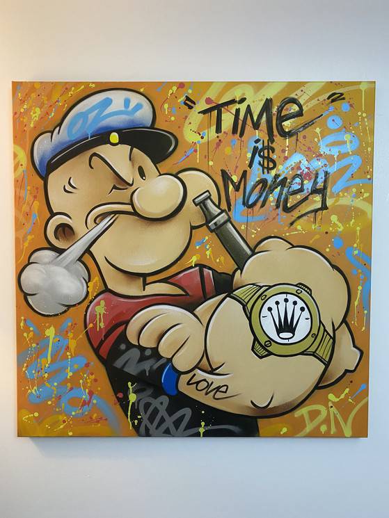 Popeye time is money by Daru - Signature Fine Art