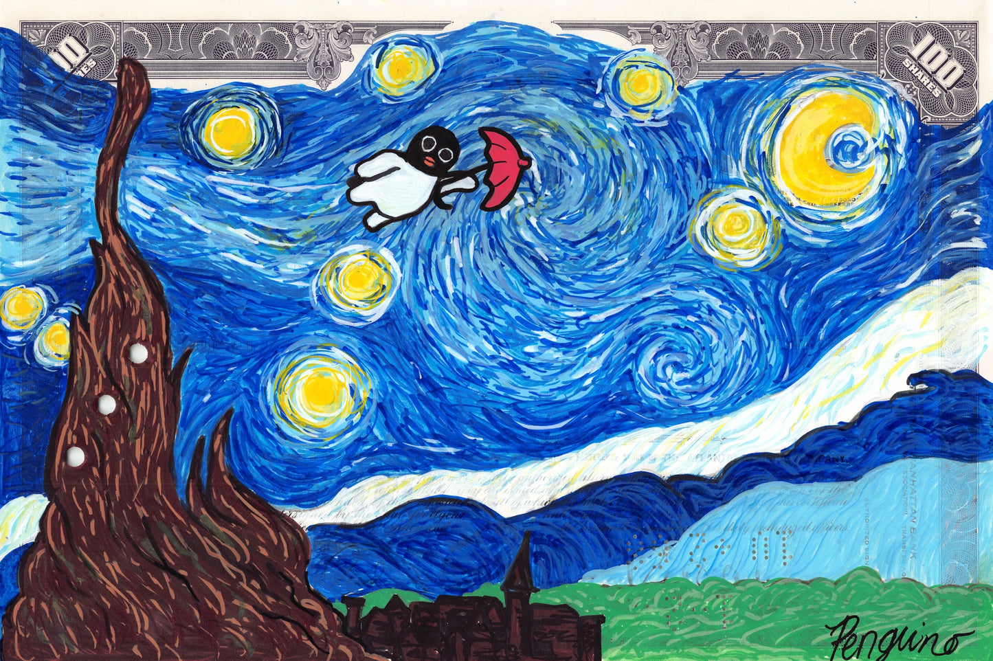 Starry Night's Heavy Wind Penguino