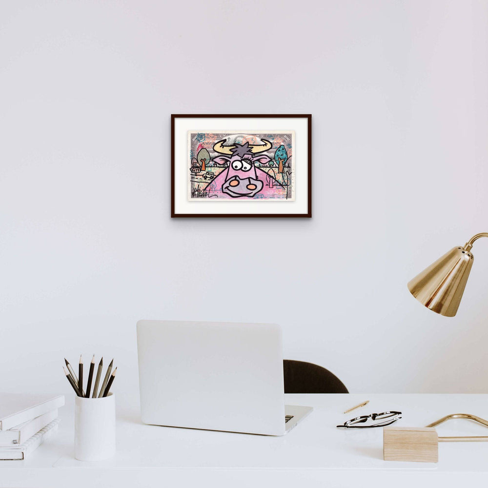 
                  
                    Vache Rose by Micowel - Signature Fine Art
                  
                
